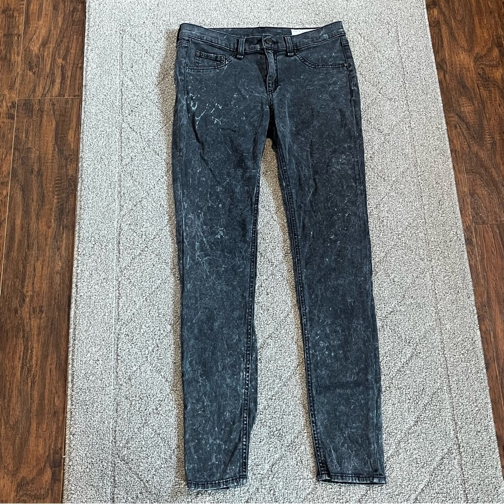 Rag & Bone Jeans Womens 28 Rosebowl Navy Pants Skinny Legging Pockets Stretch